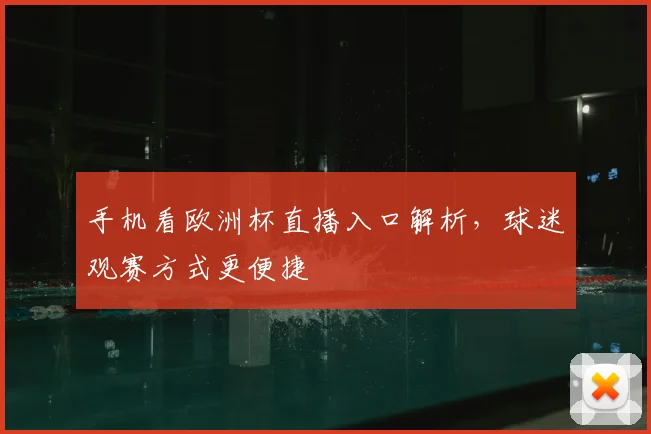 手机看欧洲杯直播入口解析,球迷观赛方式更便捷